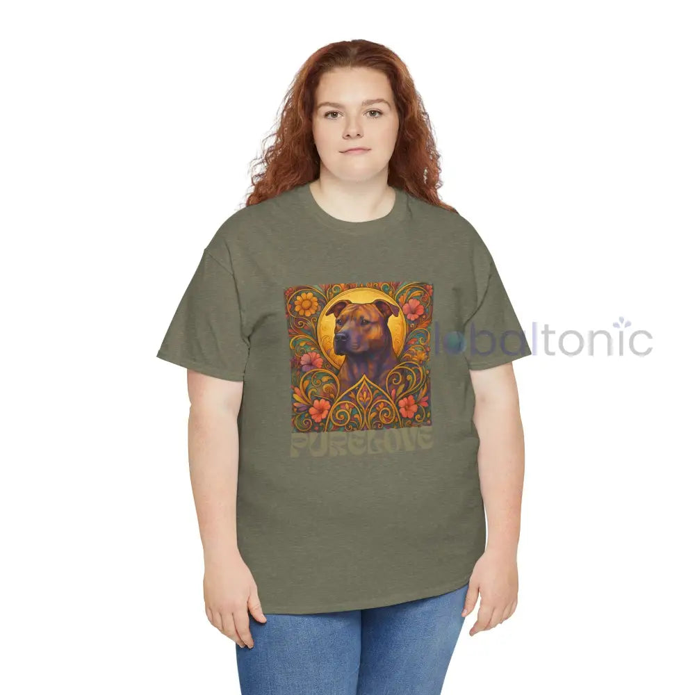 Staffy (Staffordshire) Brindle Bull Terrier Brindle Vintage Graphic T-Shirt – Unisex Cotton Tee for Dog Lovers T-Shirt