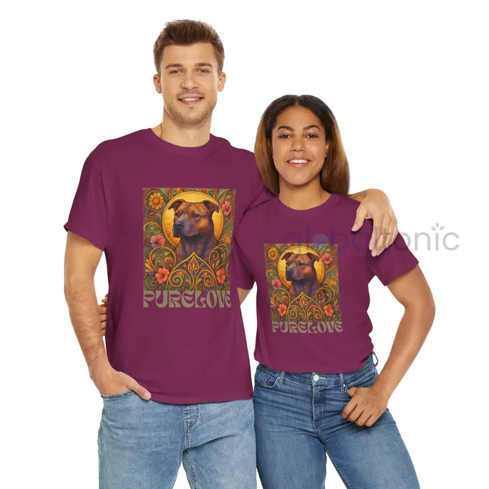 Staffy (Staffordshire) Brindle Bull Terrier Brindle Vintage Graphic T-Shirt – Unisex Cotton Tee for Dog Lovers T-Shirt