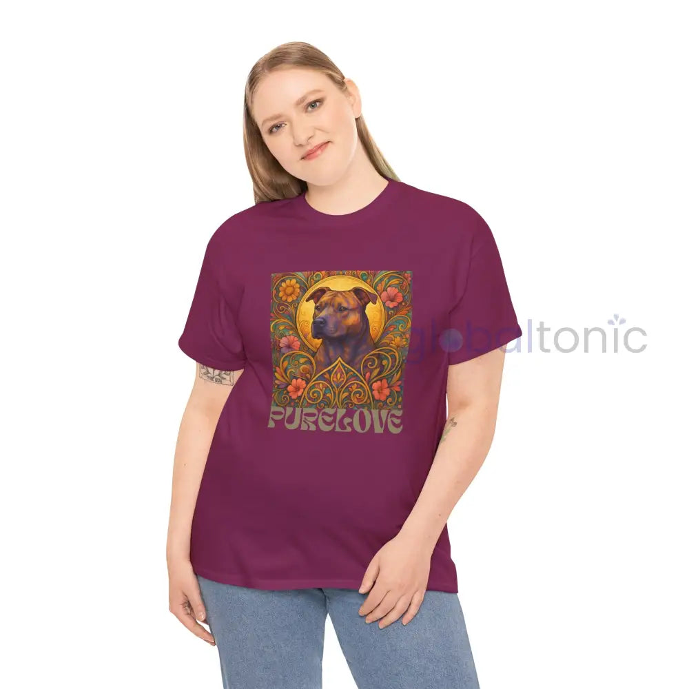Staffy (Staffordshire) Brindle Bull Terrier Brindle Vintage Graphic T-Shirt – Unisex Cotton Tee for Dog Lovers T-Shirt