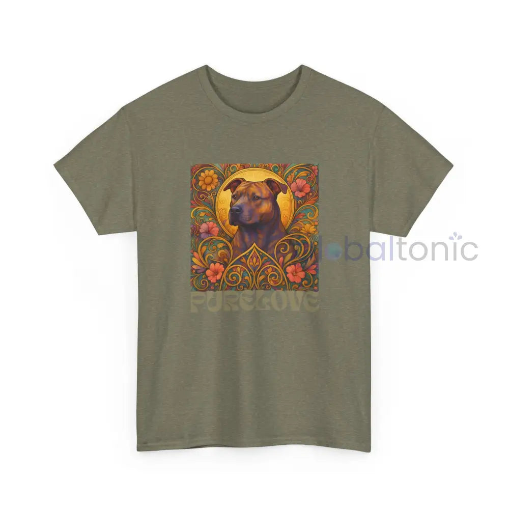 Staffy (Staffordshire) Brindle Bull Terrier Brindle Vintage Graphic T-Shirt – Unisex Cotton Tee for Dog Lovers T-Shirt