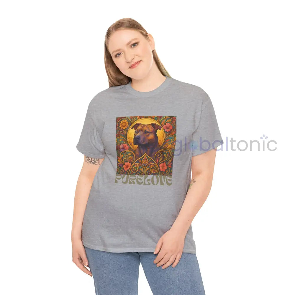 Staffy (Staffordshire) Brindle Bull Terrier Brindle Vintage Graphic T-Shirt – Unisex Cotton Tee for Dog Lovers T-Shirt