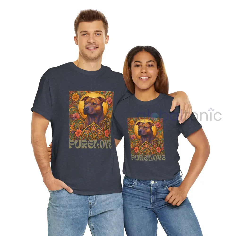 Staffy (Staffordshire) Brindle Bull Terrier Brindle Vintage Graphic T-Shirt – Unisex Cotton Tee for Dog Lovers T-Shirt