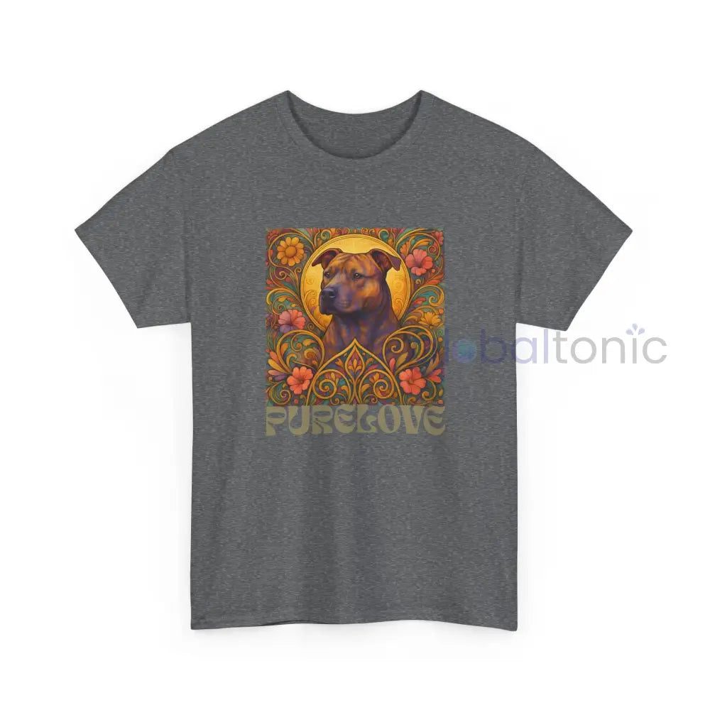 Staffy (Staffordshire) Brindle Bull Terrier Brindle Vintage Graphic T-Shirt – Unisex Cotton Tee for Dog Lovers T-Shirt