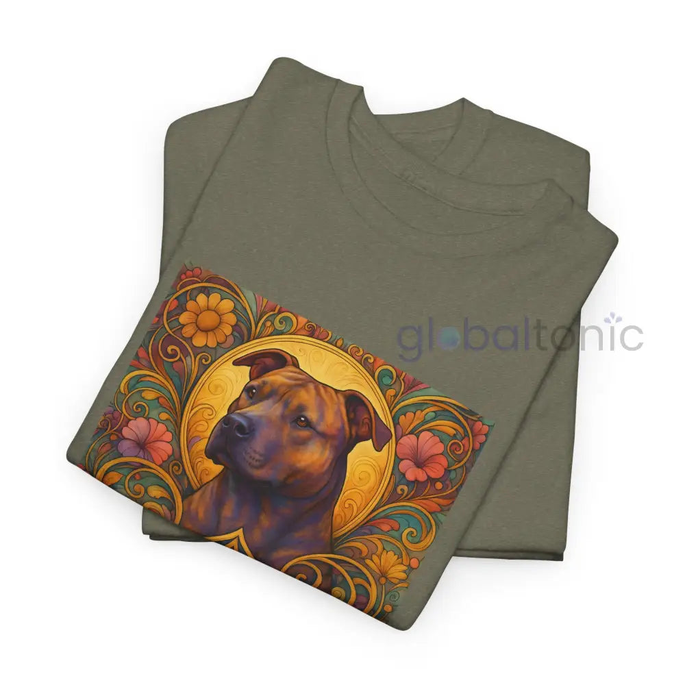 Staffy (Staffordshire) Brindle Bull Terrier Brindle Vintage Graphic T-Shirt – Unisex Cotton Tee for Dog Lovers T-Shirt