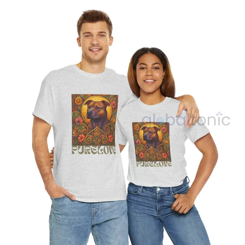 Staffy (Staffordshire) Brindle Bull Terrier Brindle Vintage Graphic T-Shirt – Unisex Cotton Tee for Dog Lovers T-Shirt
