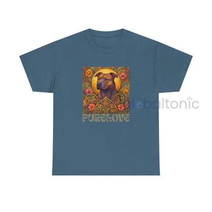 Staffy (Staffordshire) Brindle Bull Terrier Brindle Vintage Graphic T-Shirt – Unisex Cotton Tee for Dog Lovers Indigo