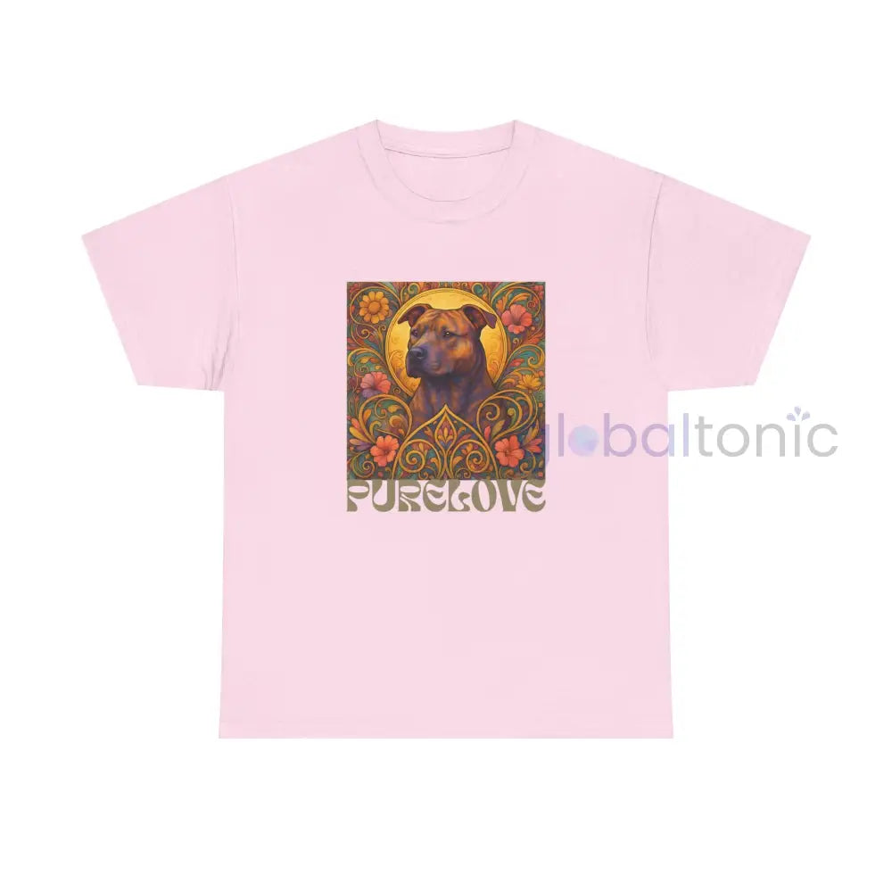 Staffy (Staffordshire) Brindle Bull Terrier Brindle Vintage Graphic T-Shirt – Unisex Cotton Tee for Dog Lovers Light