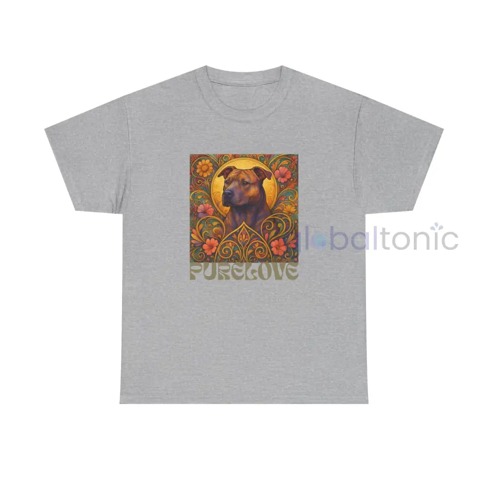 Staffy (Staffordshire) Brindle Bull Terrier Brindle Vintage Graphic T-Shirt – Unisex Cotton Tee for Dog Lovers Sport