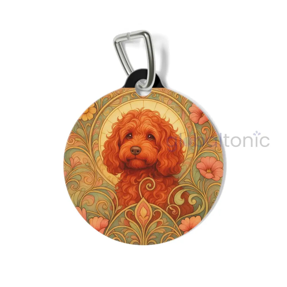 Strawberry Cavapoo (Cavoodle) Dog Tag - Vintage Design Gift for Dog Lovers & Pet Owners 1’’ Pets