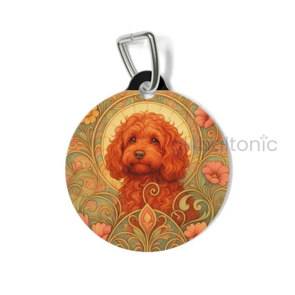 Strawberry Cavapoo (Cavoodle) Dog Tag - Vintage Design Gift for Dog Lovers & Pet Owners 1’’ Pets