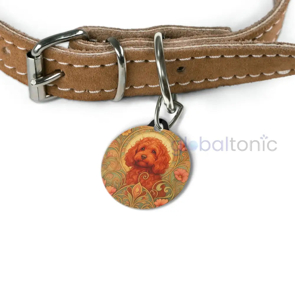 Strawberry Cavapoo (Cavoodle) Dog Tag - Vintage Design Gift for Dog Lovers & Pet Owners 1’’ Pets