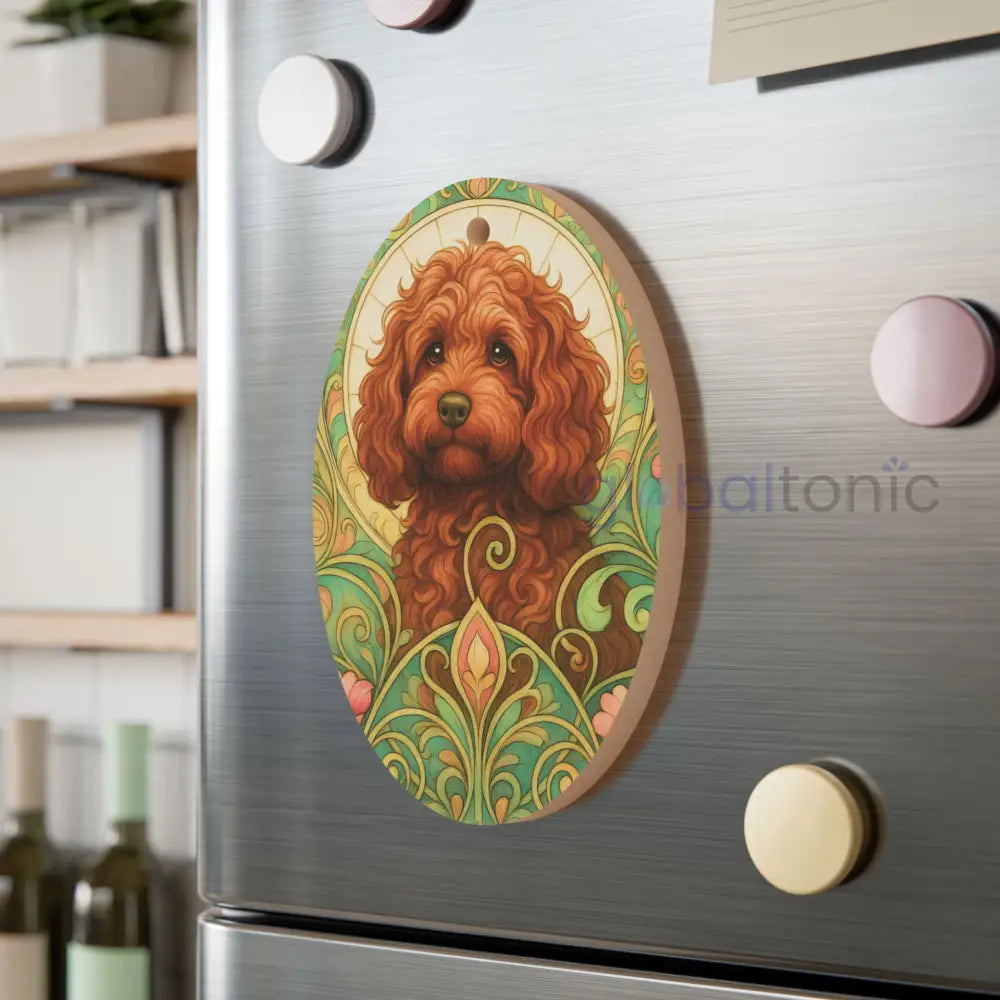 Strawberry Cavapoo (Cavoodle) Custom Wooden Ornament –Christmas Decoration & Pet Lover Gift Oval / One Size Home Decor