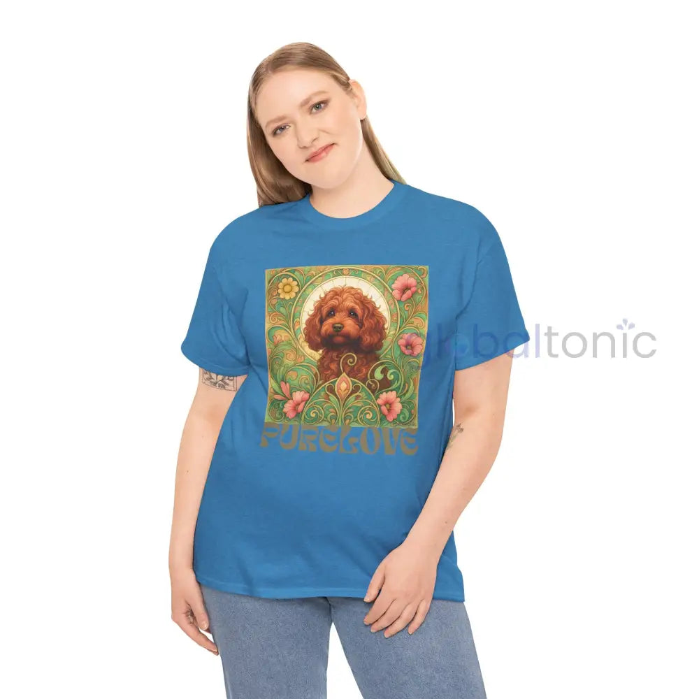 Strawberry Cavapoo (Cavoodle) Vintage Graphic T-shirt -Unisex Cotton Tee for Dog Lovers T-Shirt