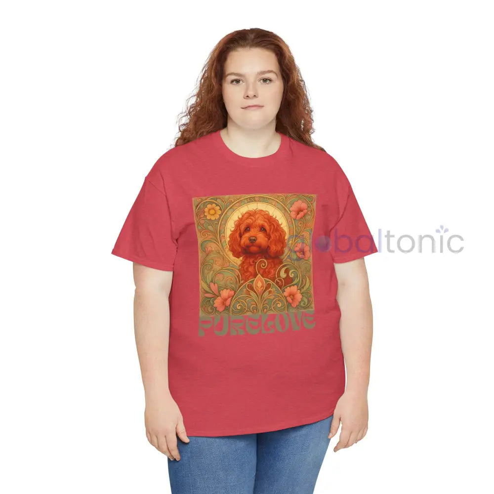 Strawberry Cavapoo (Cavoodle) Vintage Graphic T-shirt -Unisex Cotton Tee for Dog Lovers T-Shirt