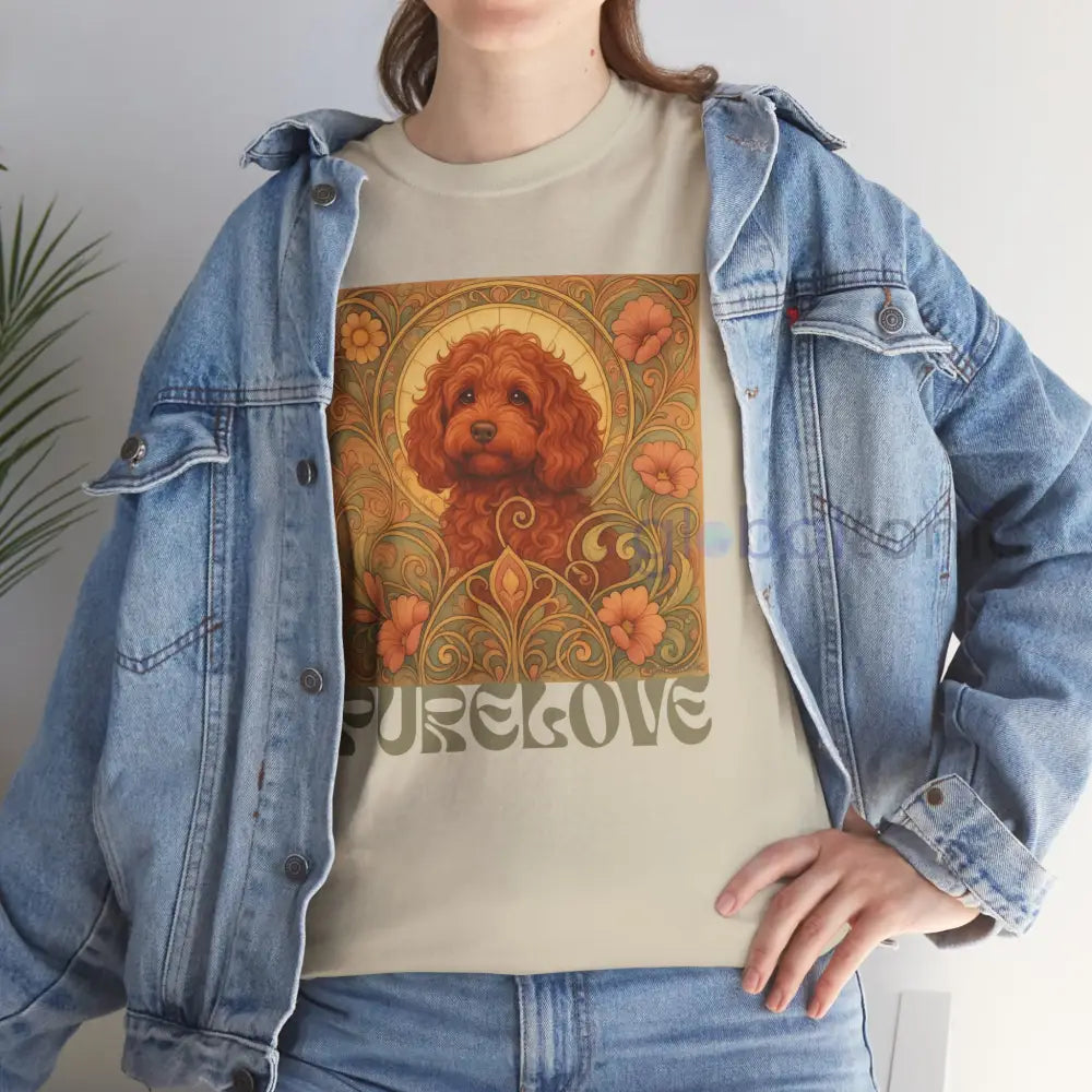 Strawberry Cavapoo (Cavoodle) Vintage Graphic T-shirt -Unisex Cotton Tee for Dog Lovers T-Shirt
