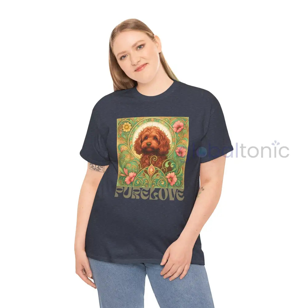 Strawberry Cavapoo (Cavoodle) Vintage Graphic T-shirt -Unisex Cotton Tee for Dog Lovers T-Shirt