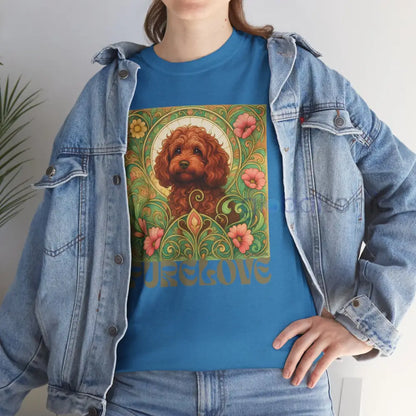 Strawberry Cavapoo (Cavoodle) Vintage Graphic T-shirt -Unisex Cotton Tee for Dog Lovers T-Shirt