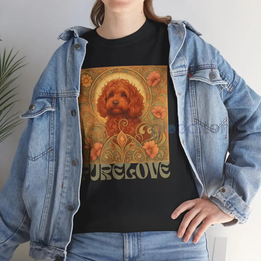 Strawberry Cavapoo (Cavoodle) Vintage Graphic T-shirt -Unisex Cotton Tee for Dog Lovers T-Shirt
