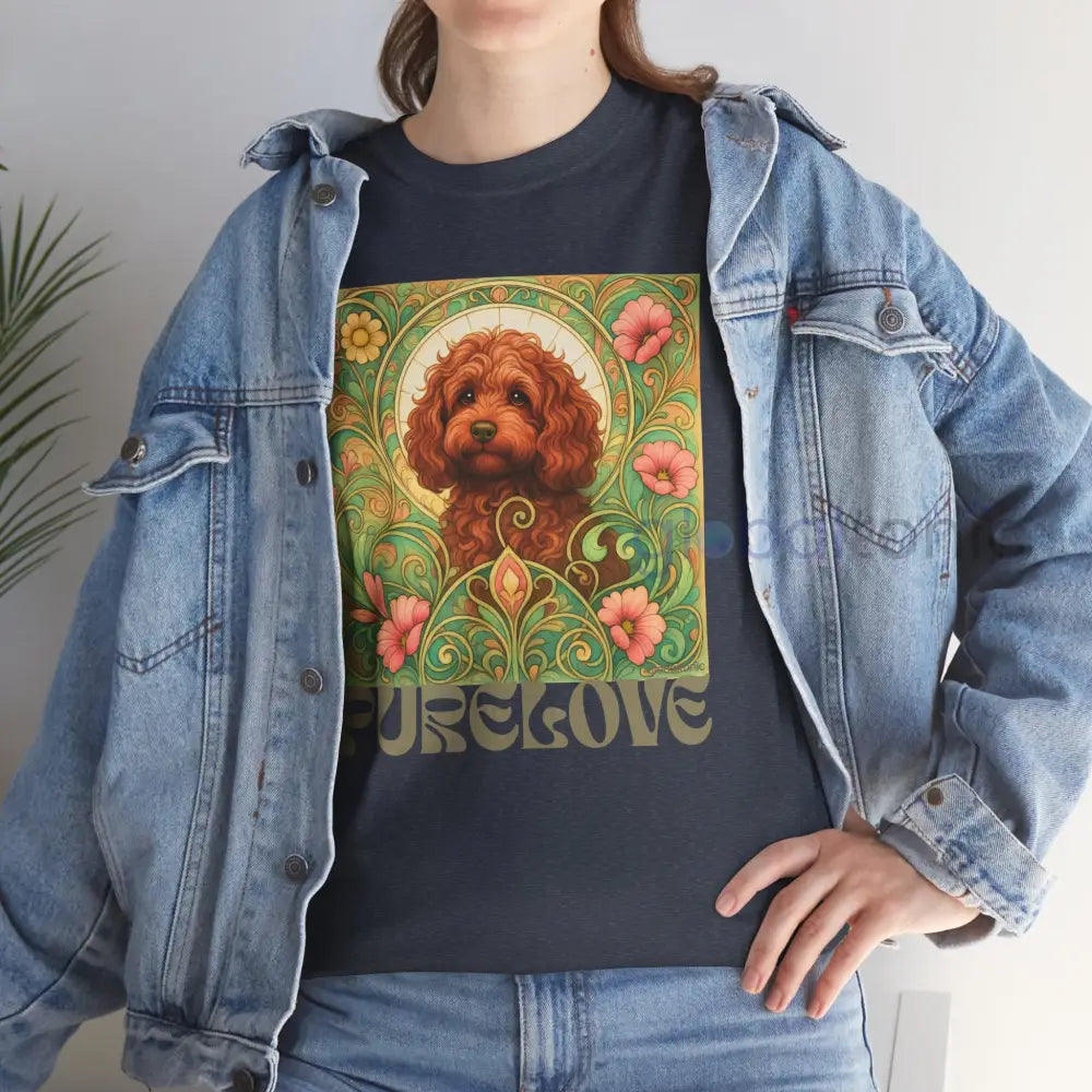 Strawberry Cavapoo (Cavoodle) Vintage Graphic T-shirt -Unisex Cotton Tee for Dog Lovers T-Shirt