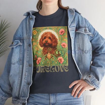 Strawberry Cavapoo (Cavoodle) Vintage Graphic T-shirt -Unisex Cotton Tee for Dog Lovers T-Shirt