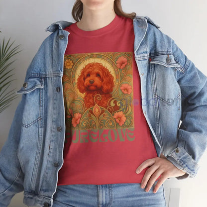 Strawberry Cavapoo (Cavoodle) Vintage Graphic T-shirt -Unisex Cotton Tee for Dog Lovers T-Shirt