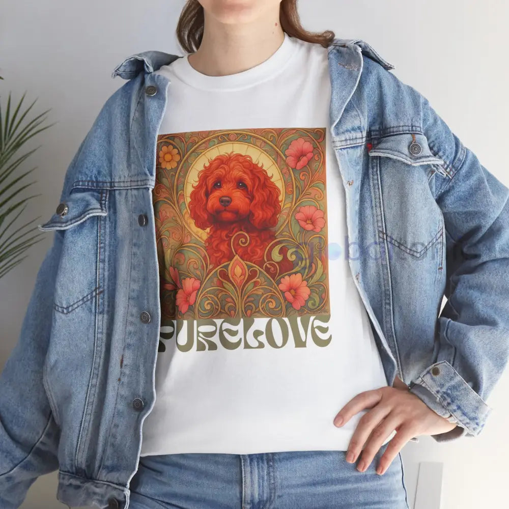 Strawberry Cavapoo (Cavoodle) Vintage Graphic T-shirt -Unisex Cotton Tee for Dog Lovers T-Shirt