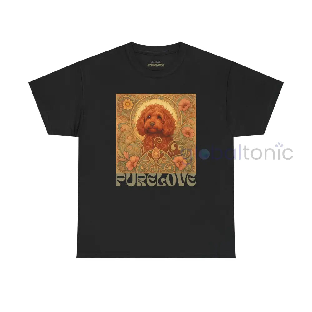 Strawberry Cavapoo (Cavoodle) Vintage Graphic T-shirt -Unisex Cotton Tee for Dog Lovers Black / S T-Shirt