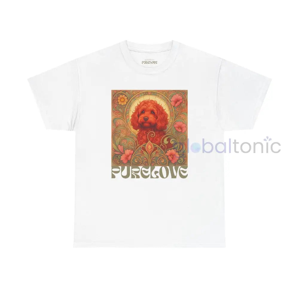 Strawberry Cavapoo (Cavoodle) Vintage Graphic T-shirt -Unisex Cotton Tee for Dog Lovers White / S T-Shirt