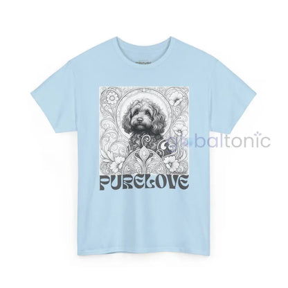 Strawberry Cavapoo (Cavoodle) Vintage Unisex Cotton Tee for Dog Lovers (Black & White) T-Shirt