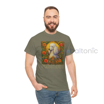 White Poodle Vintage Graphic T-Shirt – Unisex Cotton Tee for Dog Lovers T-Shirt