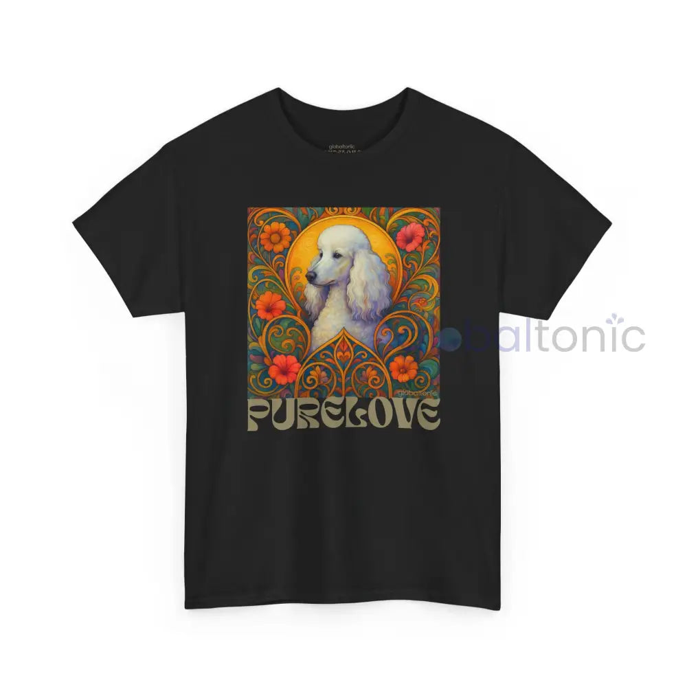 White Poodle Vintage Graphic T-Shirt – Unisex Cotton Tee for Dog Lovers T-Shirt