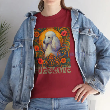 White Poodle Vintage Graphic T-Shirt – Unisex Cotton Tee for Dog Lovers T-Shirt