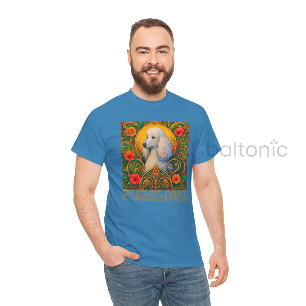 White Poodle Vintage Graphic T-Shirt – Unisex Cotton Tee for Dog Lovers T-Shirt
