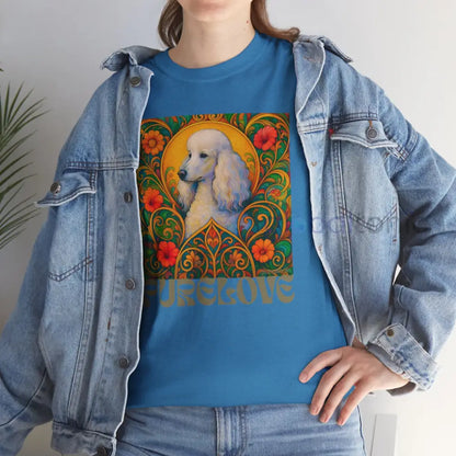 White Poodle Vintage Graphic T-Shirt – Unisex Cotton Tee for Dog Lovers T-Shirt