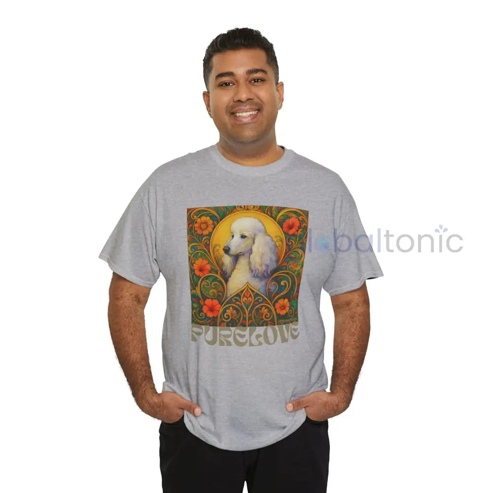 White Poodle Vintage Graphic T-Shirt – Unisex Cotton Tee for Dog Lovers T-Shirt