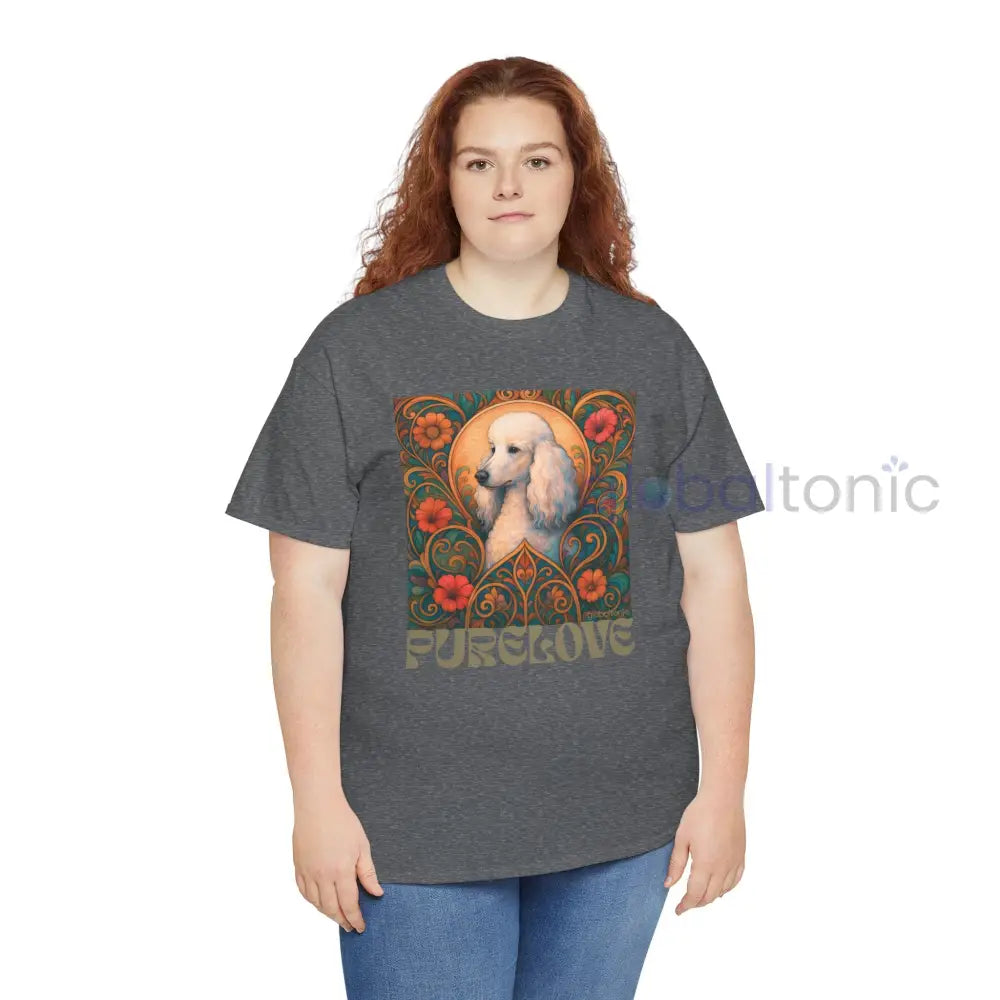White Poodle Vintage Graphic T-Shirt – Unisex Cotton Tee for Dog Lovers T-Shirt