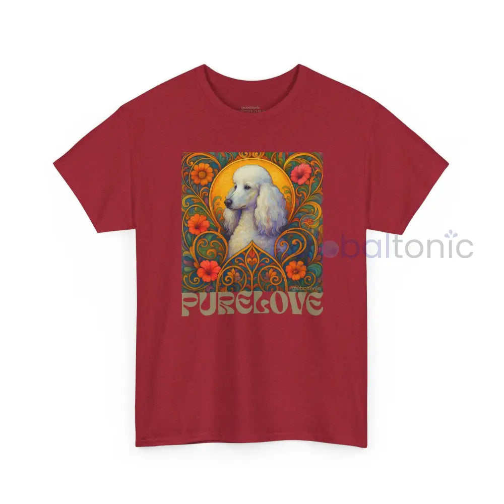 White Poodle Vintage Graphic T-Shirt – Unisex Cotton Tee for Dog Lovers T-Shirt