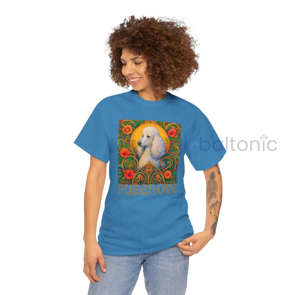 White Poodle Vintage Graphic T-Shirt – Unisex Cotton Tee for Dog Lovers T-Shirt