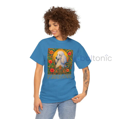 White Poodle Vintage Graphic T-Shirt – Unisex Cotton Tee for Dog Lovers T-Shirt
