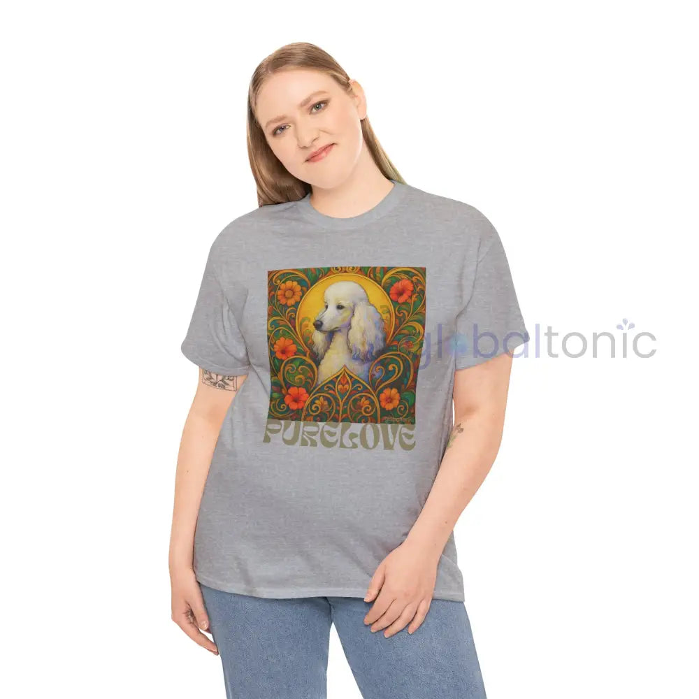 White Poodle Vintage Graphic T-Shirt – Unisex Cotton Tee for Dog Lovers T-Shirt
