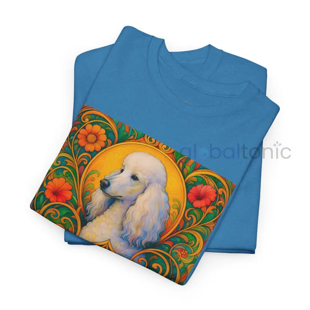 White Poodle Vintage Graphic T-Shirt – Unisex Cotton Tee for Dog Lovers T-Shirt