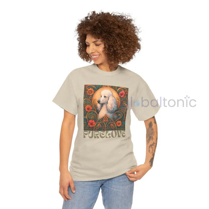 White Poodle Vintage Graphic T-Shirt – Unisex Cotton Tee for Dog Lovers T-Shirt