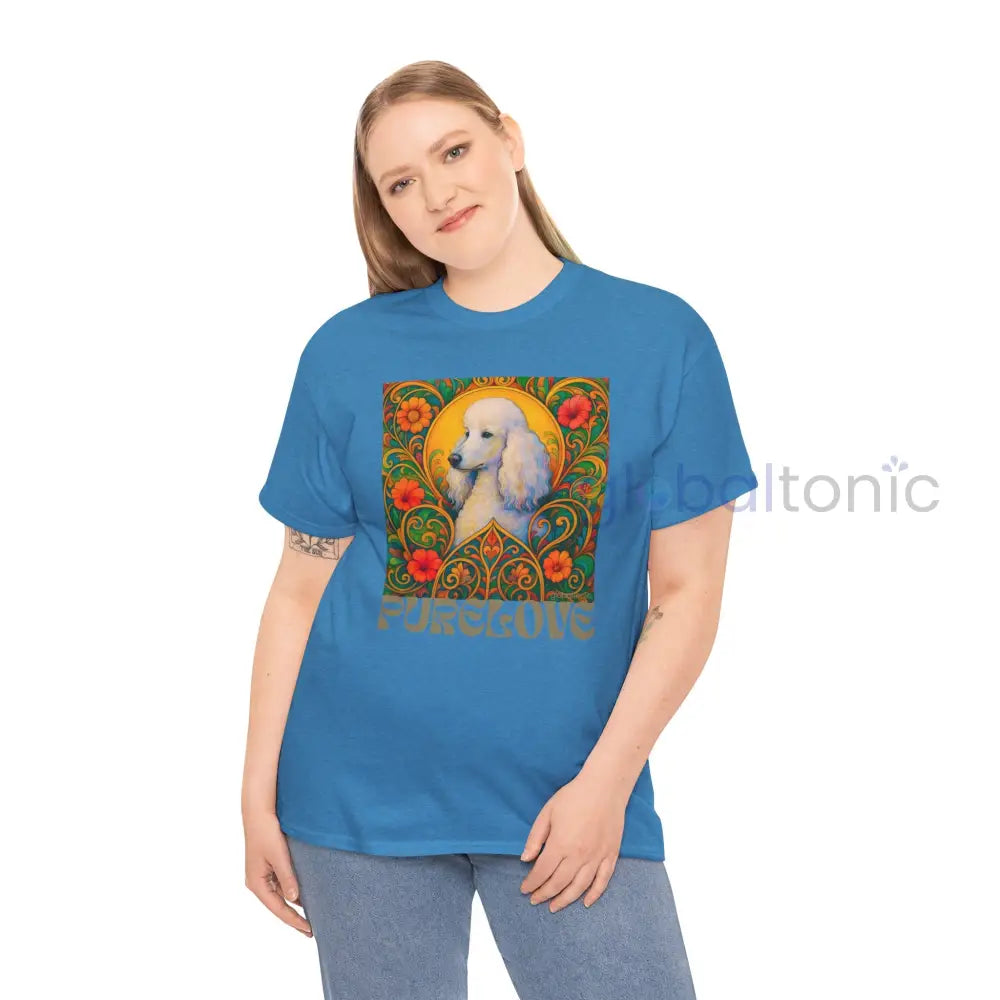 White Poodle Vintage Graphic T-Shirt – Unisex Cotton Tee for Dog Lovers T-Shirt