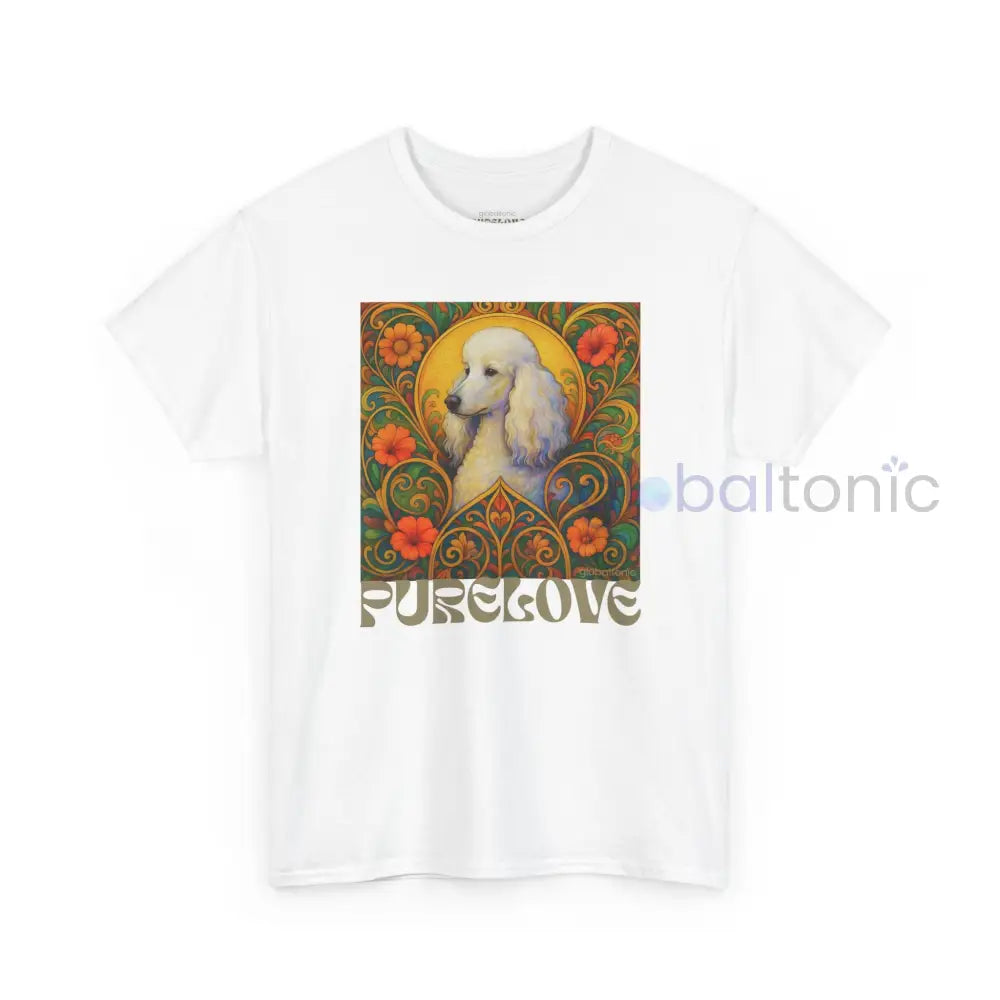 White Poodle Vintage Graphic T-Shirt – Unisex Cotton Tee for Dog Lovers T-Shirt