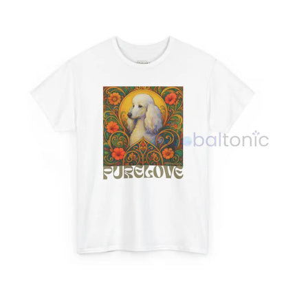 White Poodle Vintage Graphic T-Shirt – Unisex Cotton Tee for Dog Lovers T-Shirt