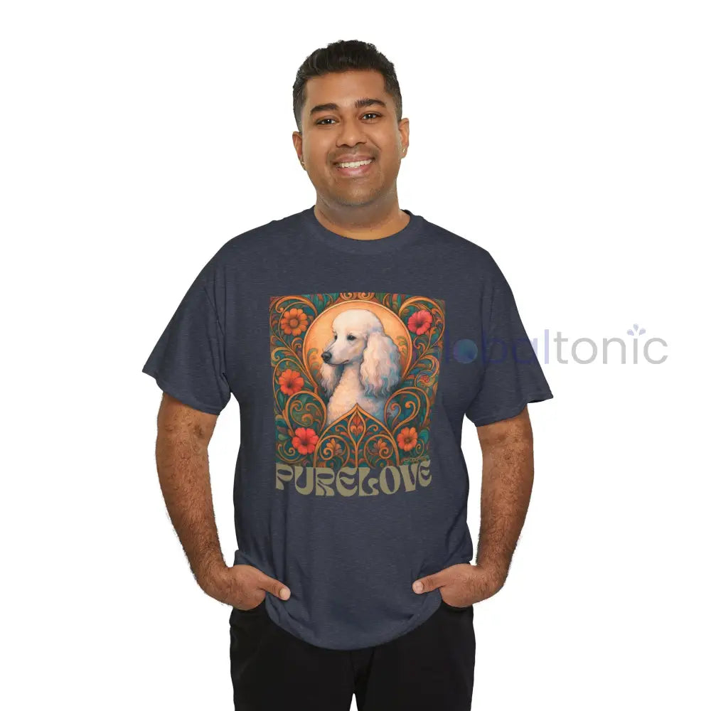 White Poodle Vintage Graphic T-Shirt – Unisex Cotton Tee for Dog Lovers T-Shirt