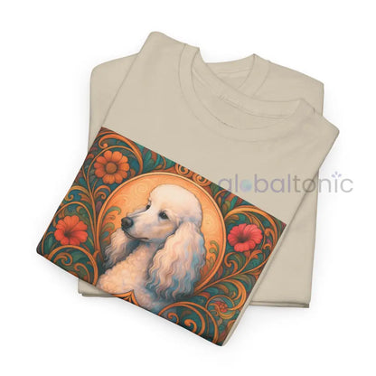 White Poodle Vintage Graphic T-Shirt – Unisex Cotton Tee for Dog Lovers T-Shirt