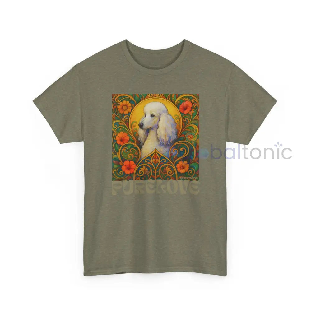 White Poodle Vintage Graphic T-Shirt – Unisex Cotton Tee for Dog Lovers T-Shirt