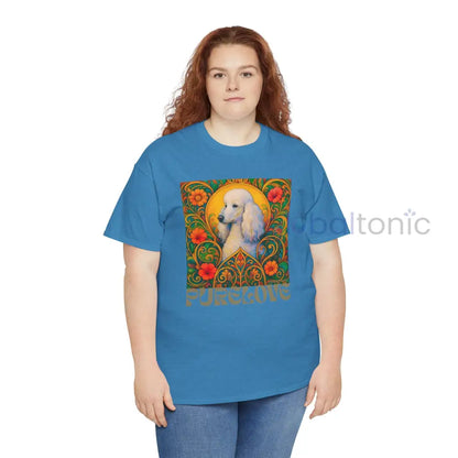White Poodle Vintage Graphic T-Shirt – Unisex Cotton Tee for Dog Lovers T-Shirt