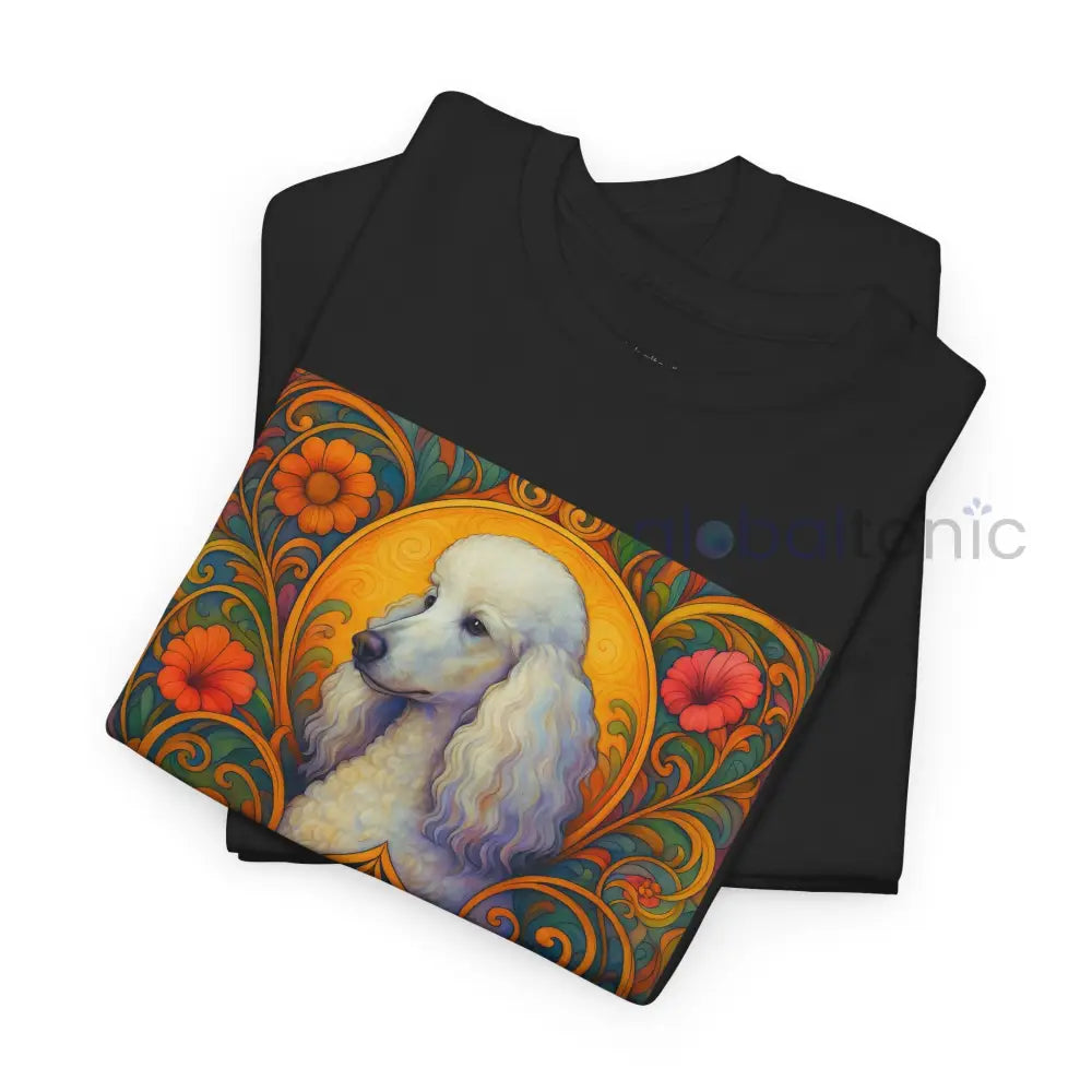 White Poodle Vintage Graphic T-Shirt – Unisex Cotton Tee for Dog Lovers T-Shirt
